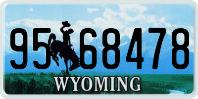 WY license plate 9568478