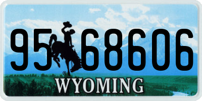 WY license plate 9568606
