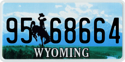 WY license plate 9568664