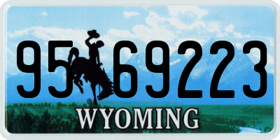WY license plate 9569223
