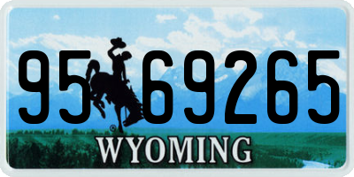 WY license plate 9569265