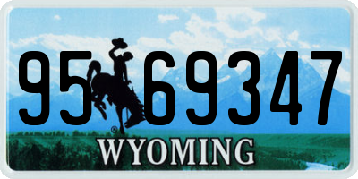 WY license plate 9569347