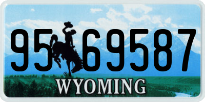 WY license plate 9569587