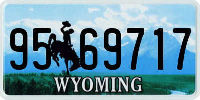 WY license plate 9569717