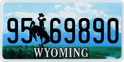 WY license plate 9569890