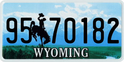 WY license plate 9570182