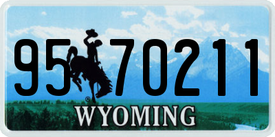 WY license plate 9570211
