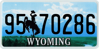 WY license plate 9570286