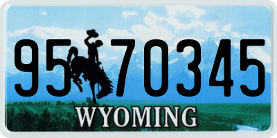 WY license plate 9570345