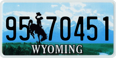 WY license plate 9570451