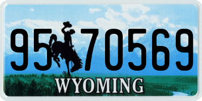 WY license plate 9570569