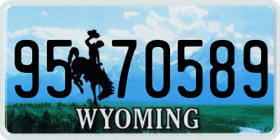 WY license plate 9570589