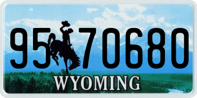 WY license plate 9570680