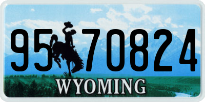 WY license plate 9570824