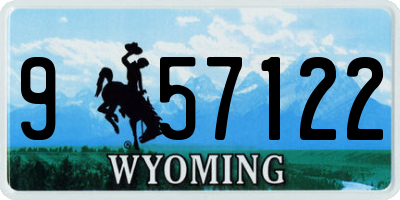WY license plate 957122