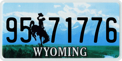 WY license plate 9571776