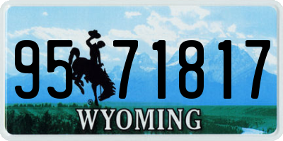 WY license plate 9571817