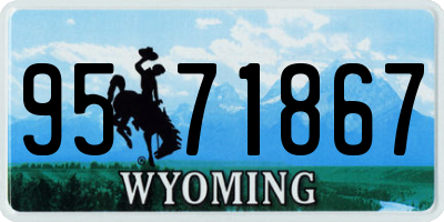 WY license plate 9571867