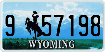 WY license plate 957198
