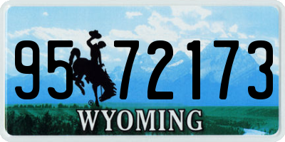 WY license plate 9572173