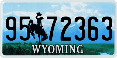 WY license plate 9572363