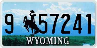 WY license plate 957241