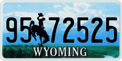 WY license plate 9572525