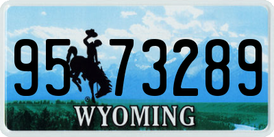WY license plate 9573289
