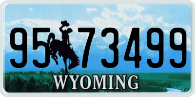 WY license plate 9573499