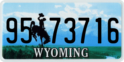 WY license plate 9573716