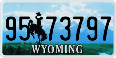 WY license plate 9573797