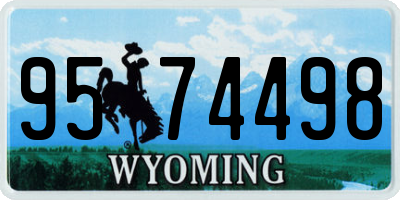 WY license plate 9574498