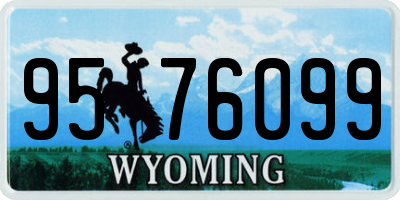 WY license plate 9576099