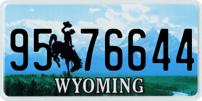 WY license plate 9576644