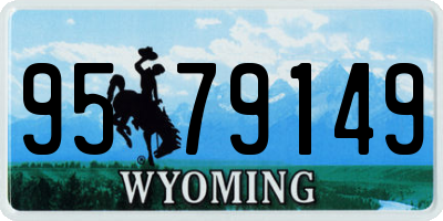 WY license plate 9579149