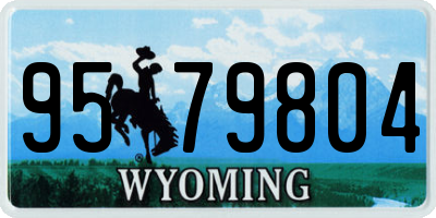 WY license plate 9579804