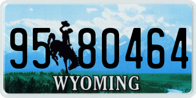 WY license plate 9580464