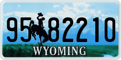 WY license plate 9582210