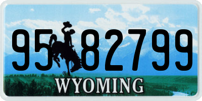 WY license plate 9582799