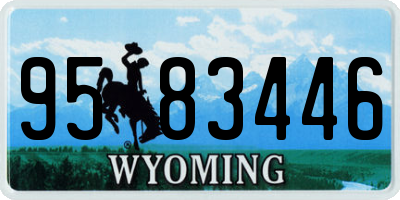 WY license plate 9583446