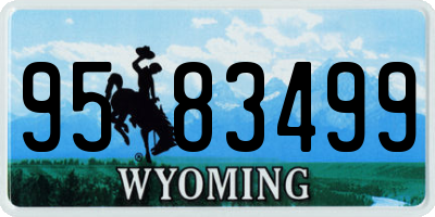 WY license plate 9583499