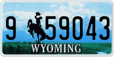 WY license plate 959043