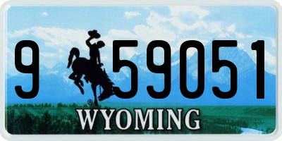 WY license plate 959051