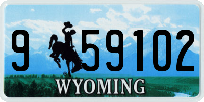 WY license plate 959102