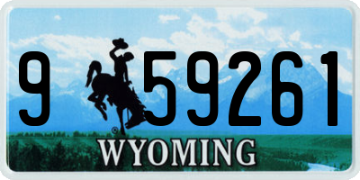 WY license plate 959261