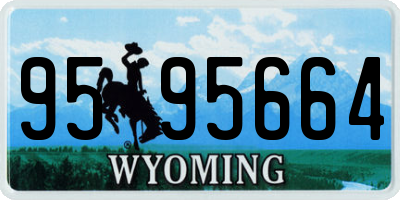 WY license plate 9595664
