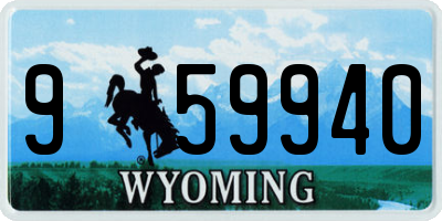 WY license plate 959940