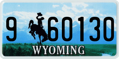 WY license plate 960130