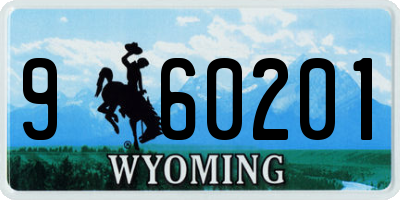 WY license plate 960201