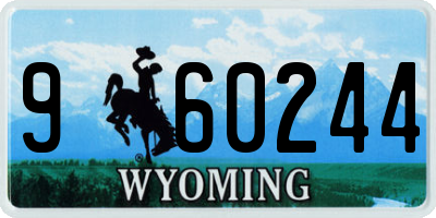 WY license plate 960244
